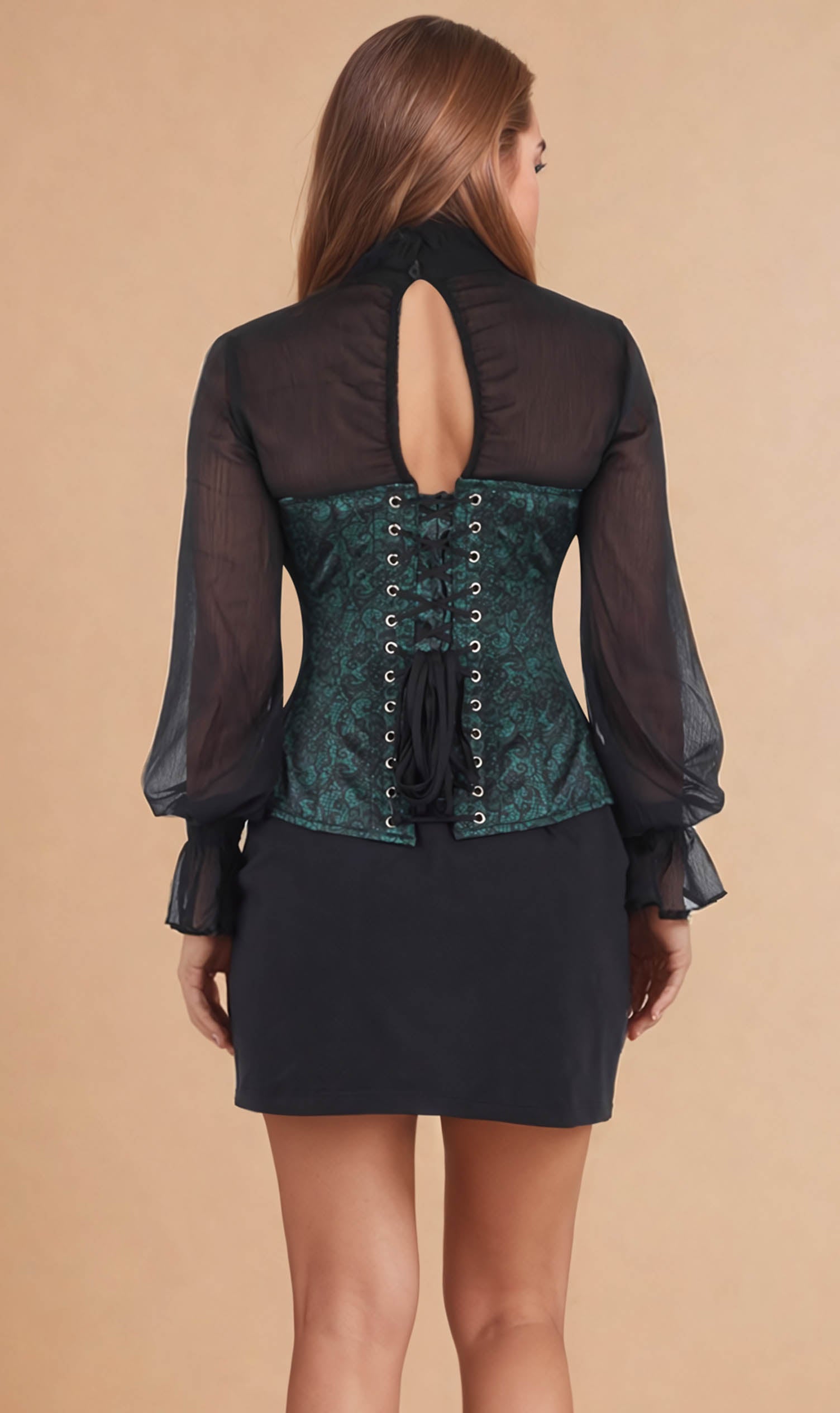 Kahnay Green Overbust Corset