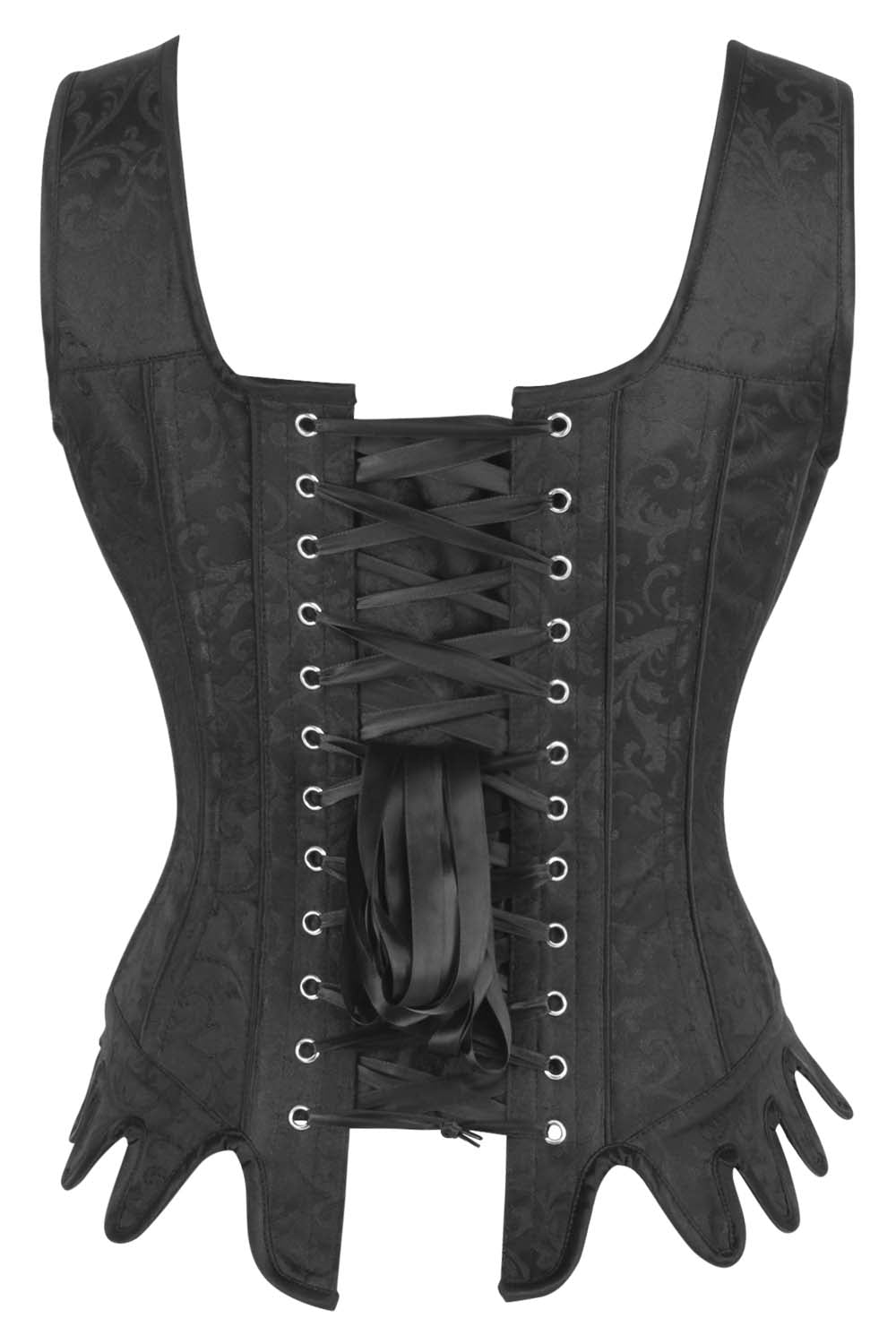 Wisdom Black Brocade Corset