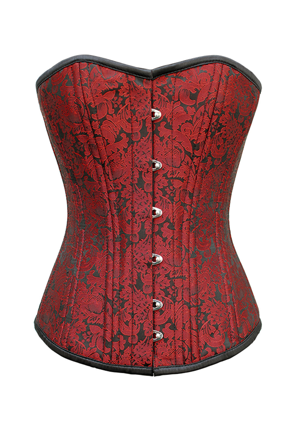Terena Maroon Overbust Waist Training Corset