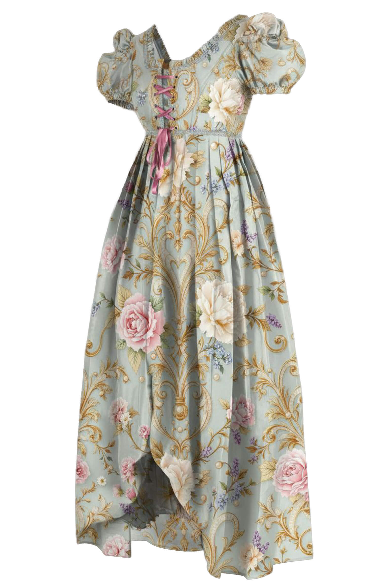 Misa Rokoko-Barock-Korsettkleid mit Rose Guinevere