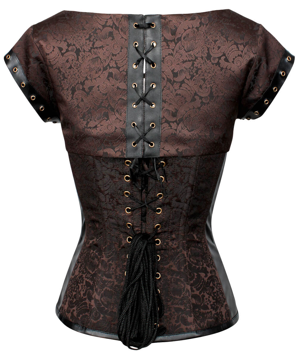 Ellecia Steampunk Overbust-Korsett mit Bolero