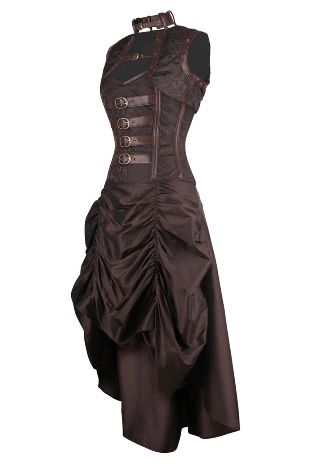 Floriano Steampunk-Korsettkleid mit Überbrustkorsett und passendem Bolero
