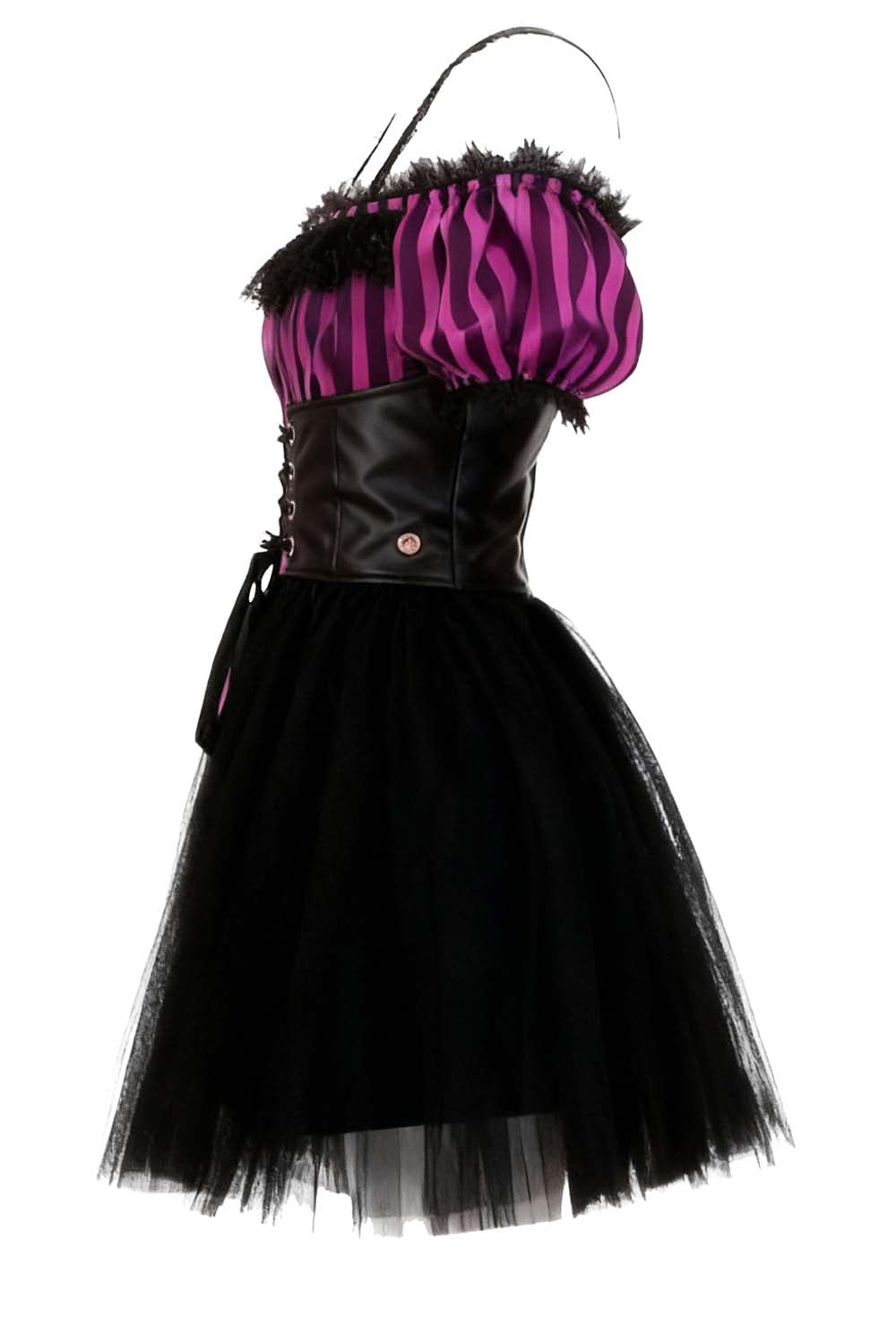 Shawnette Off-Shoulder Mini Black Skirt Dress