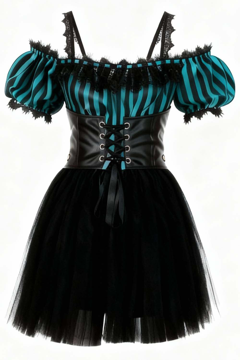 Shawnette Off-Shoulder Mini Black Skirt Dress