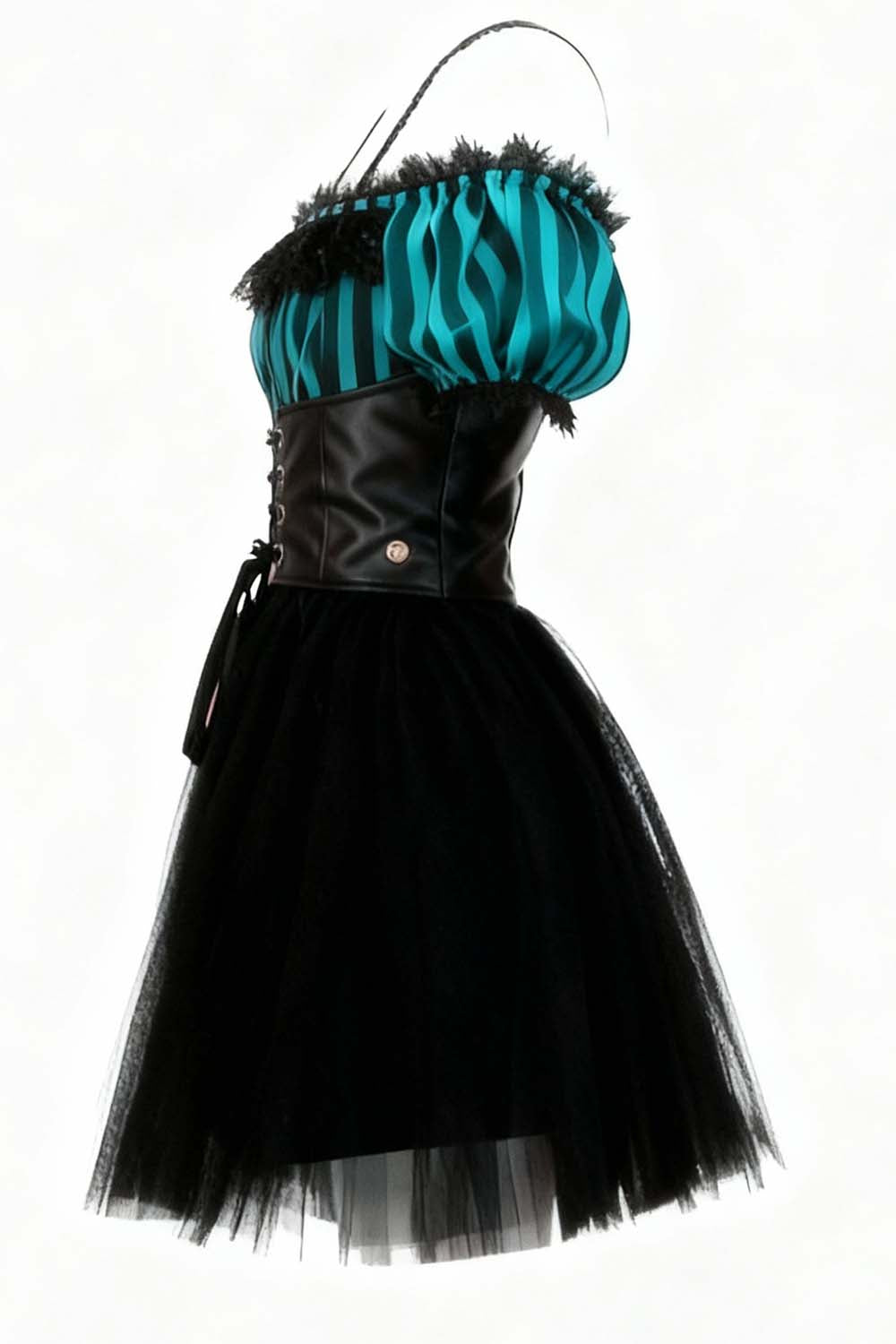 Shawnette Off-Shoulder Mini Black Skirt Dress