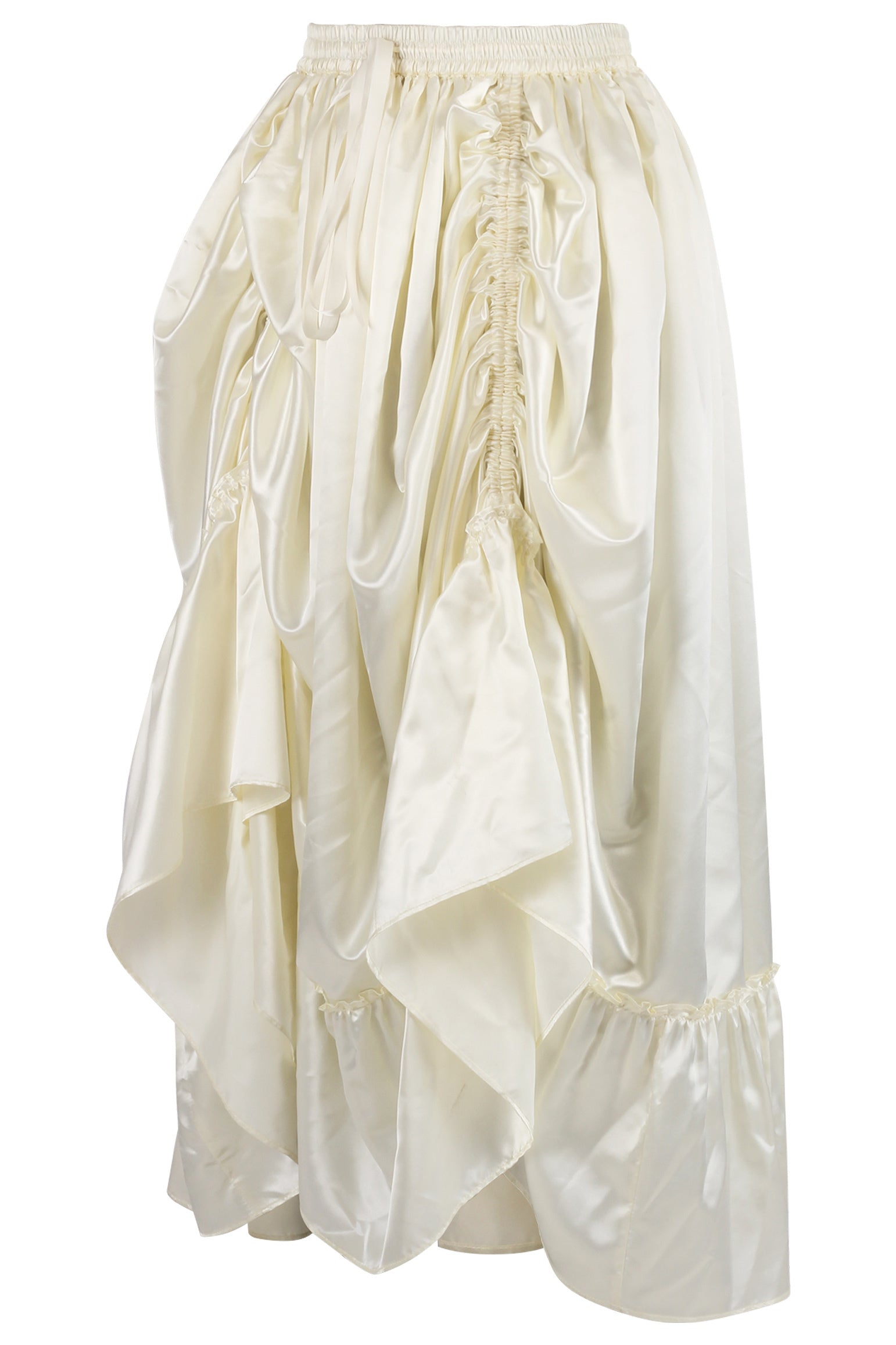 Krislynn Rococo Elfenbein Satin-Bustle-Rock