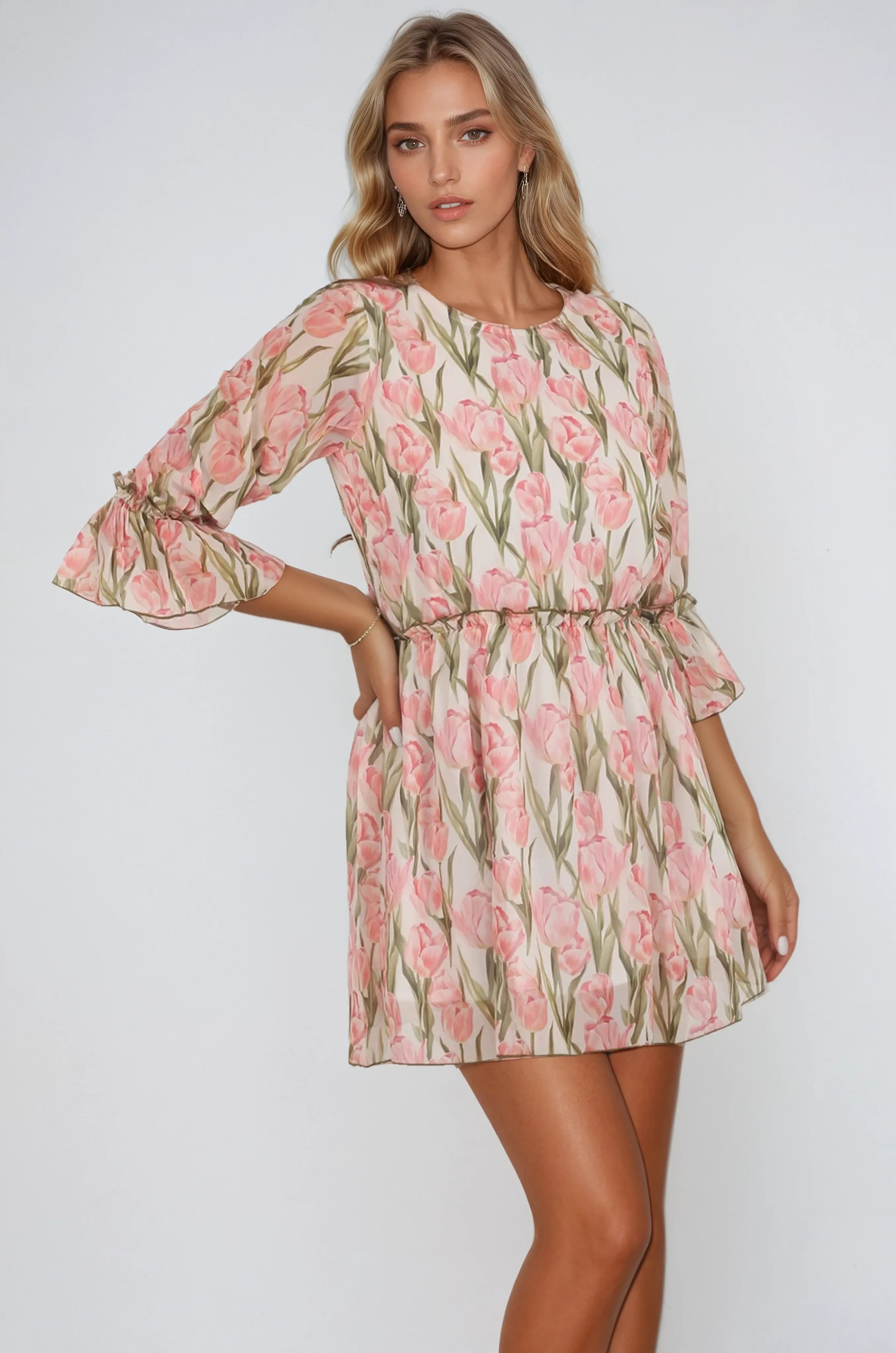 Merlin Kleid mit U-Boot-Ausschnitt