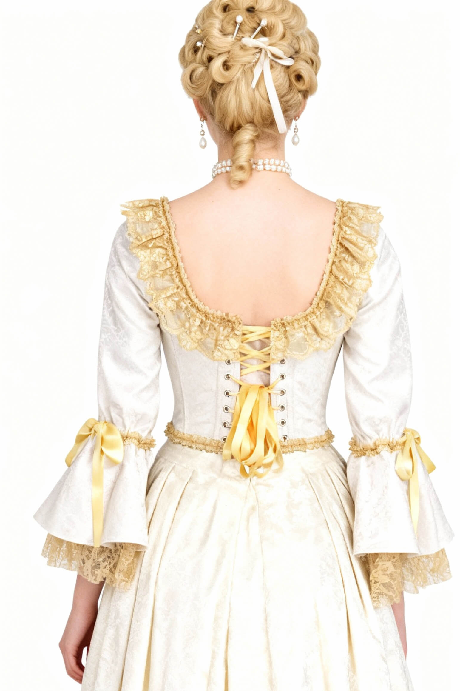 Darbey Rokoko Brokat Überbrustkorsett